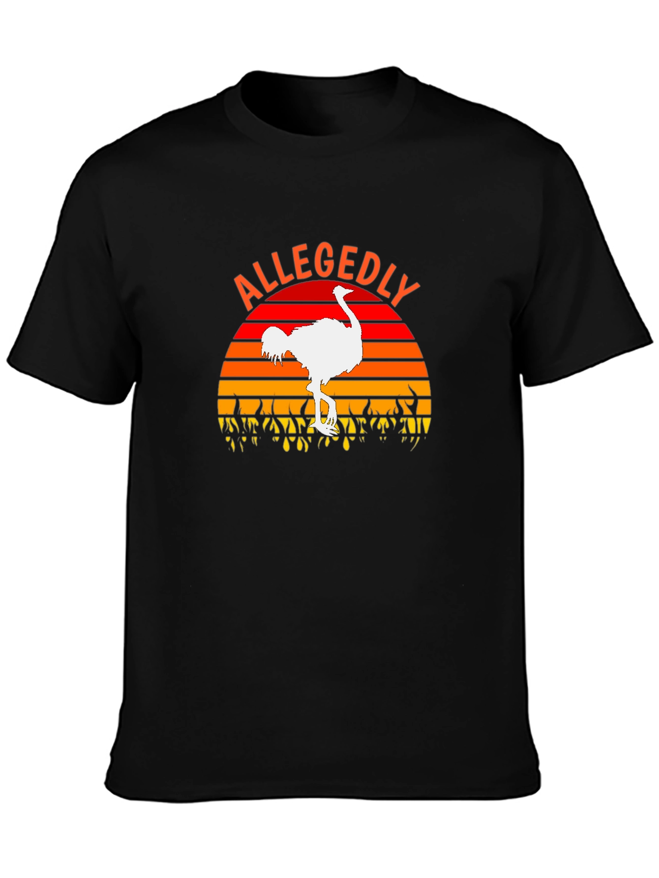 Allegedly Ostrich Sunset Graphic T-Shirt
