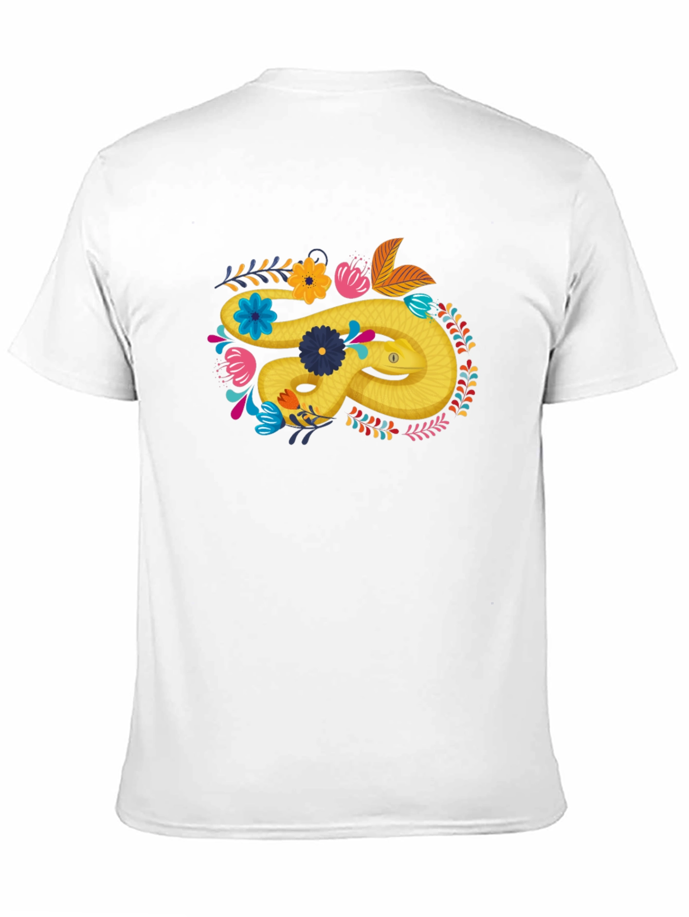 Floral Snake Graphic T-Shirt