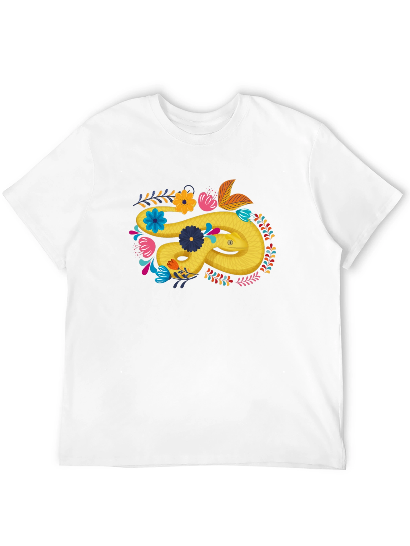 Floral Snake Graphic T-Shirt