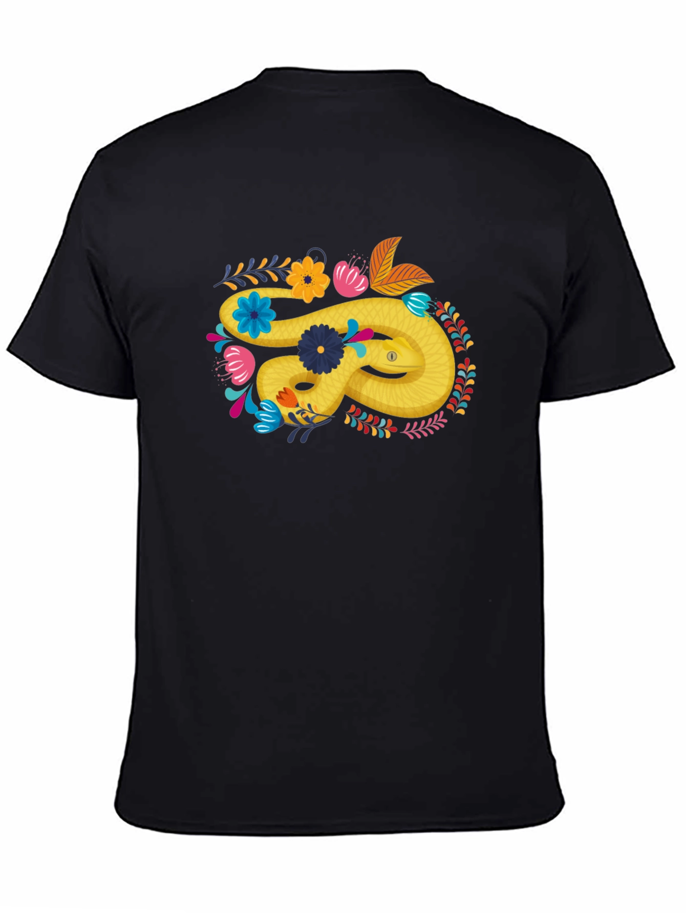 Floral Snake Graphic T-Shirt