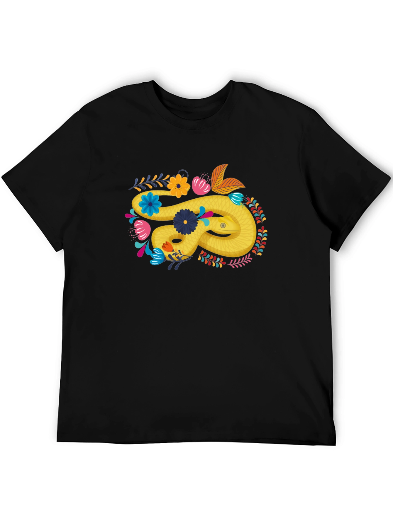 Floral Snake Graphic T-Shirt