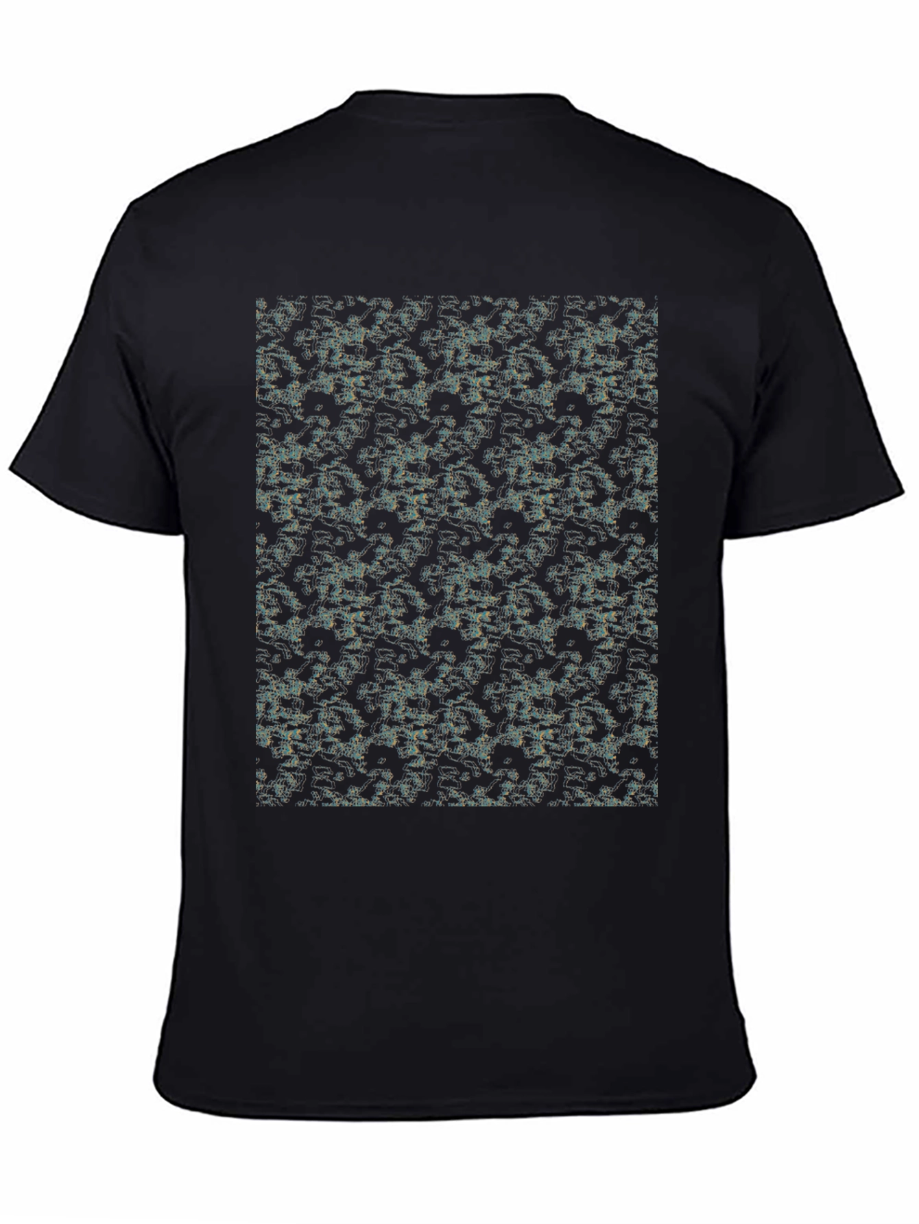 Abstract Pattern Black T-Shirt