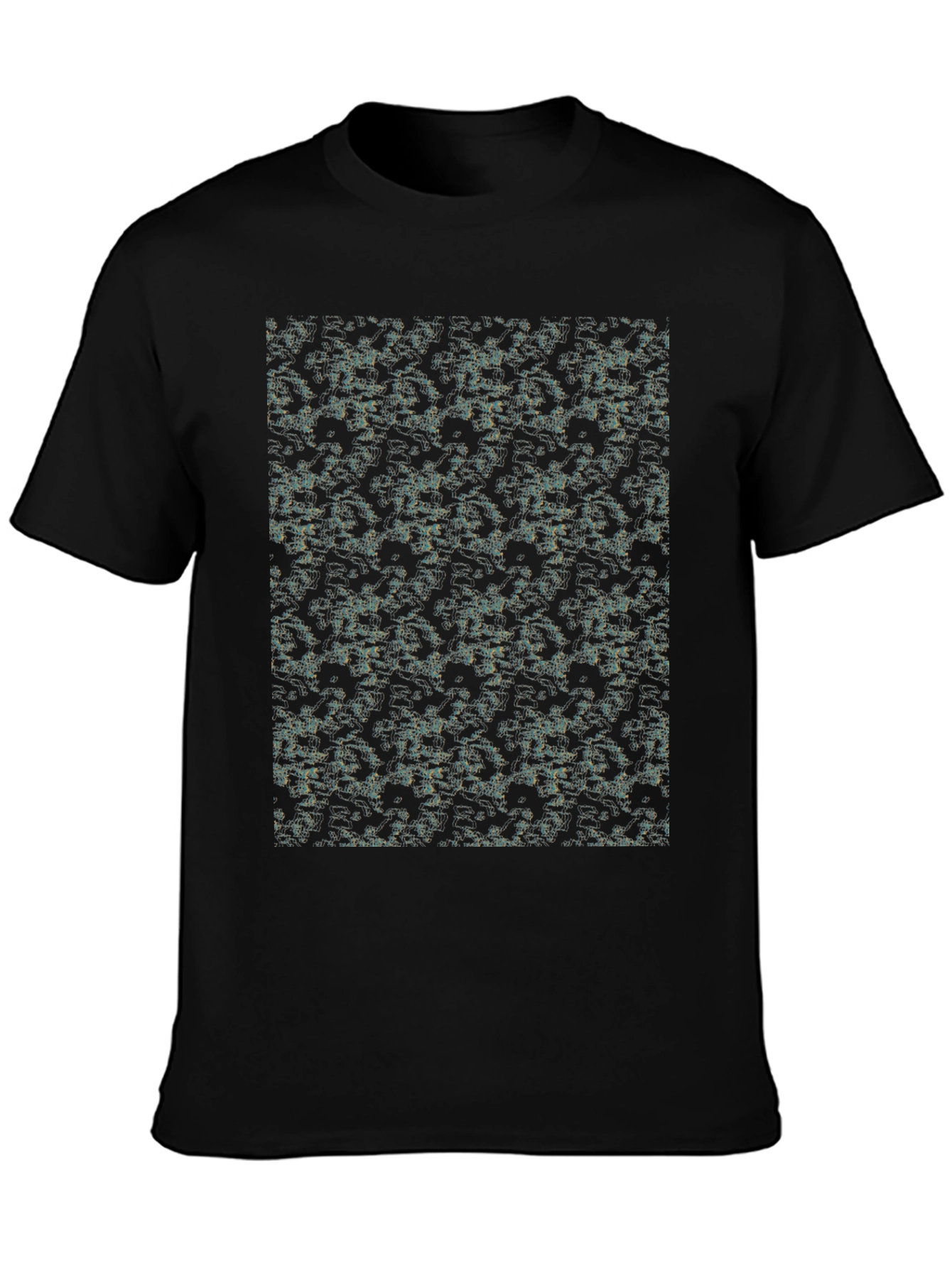Abstract Pattern Black T-Shirt