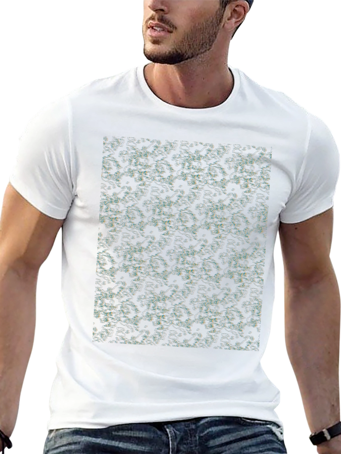 Abstract Pattern Black T-Shirt