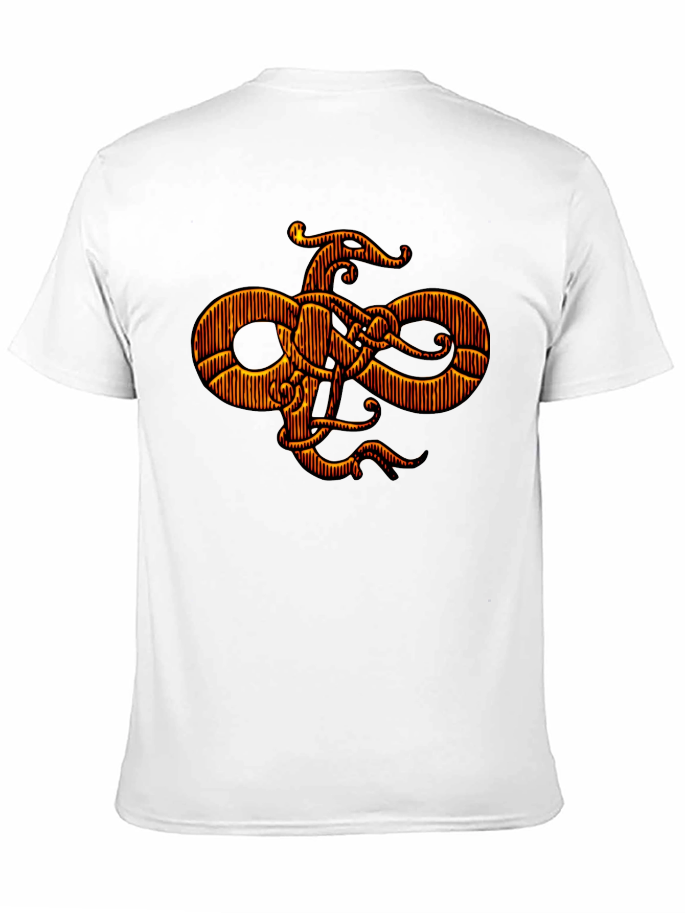 Stylized Graphic Print Black T-Shirt