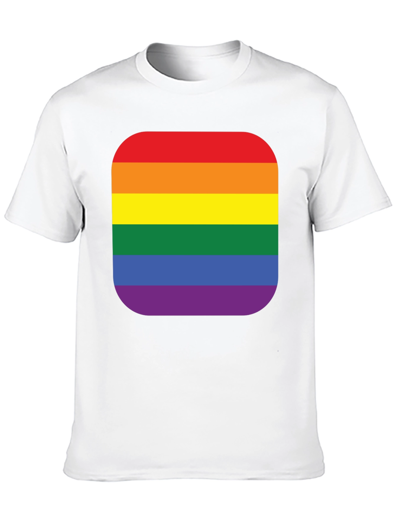 Pride Rainbow Stripe T-Shirt - Black Cotton Blend