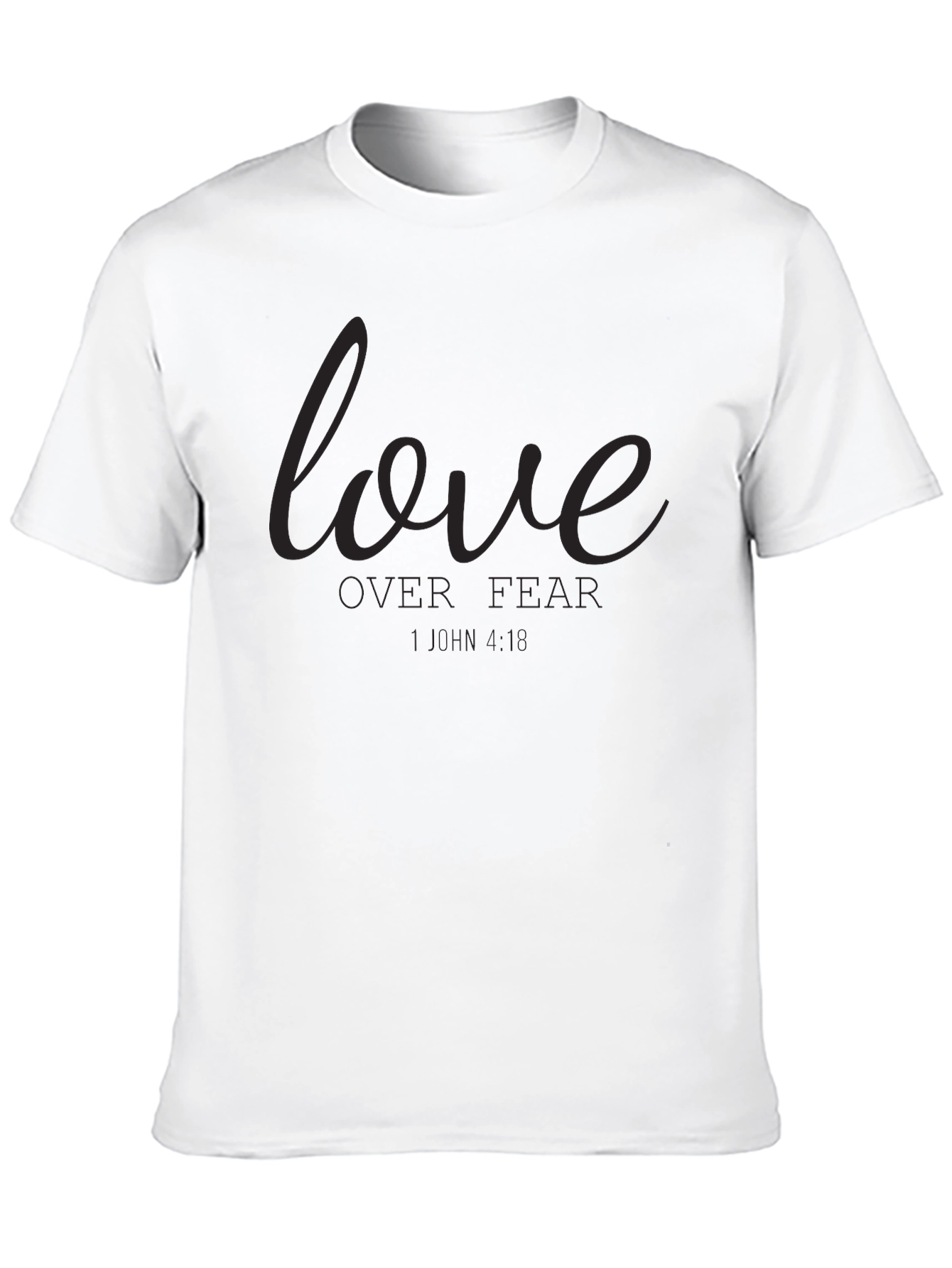 Love Over Fear Graphic T-Shirt - Black
