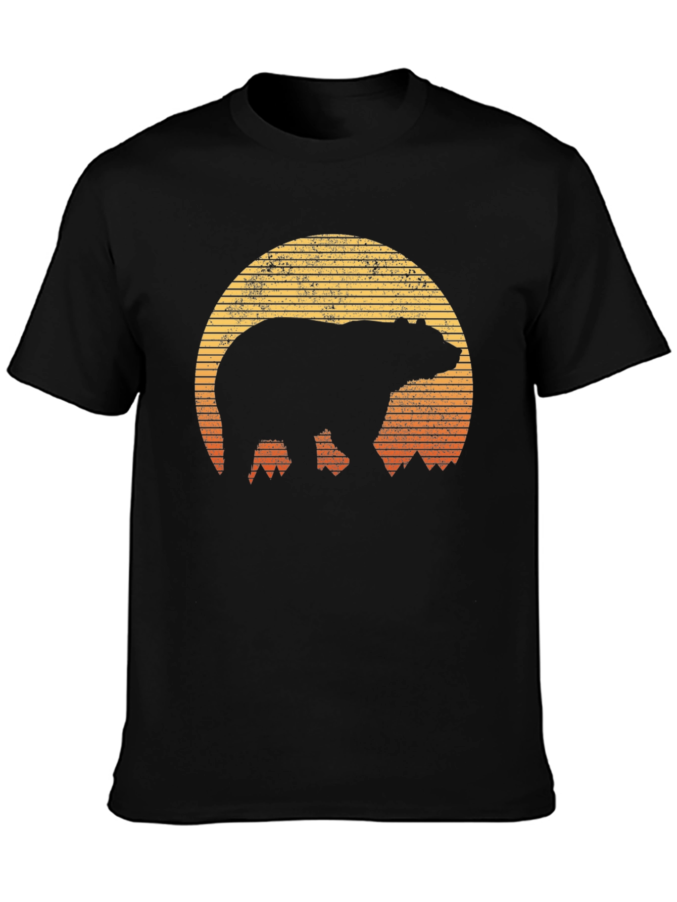 Bear Sunset Graphic T-Shirt - Outdoor Adventure Style