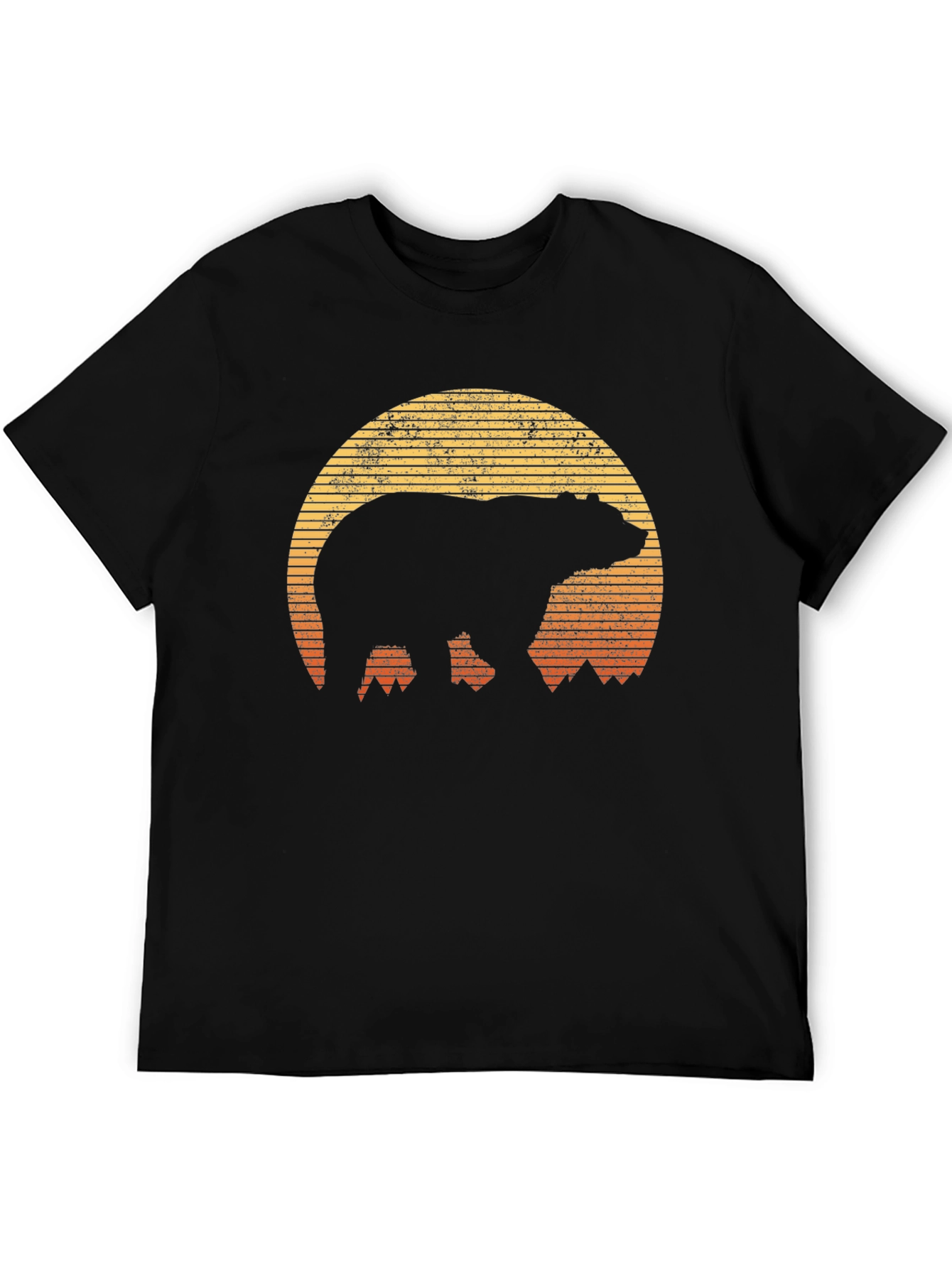 Bear Sunset Graphic T-Shirt - Outdoor Adventure Style