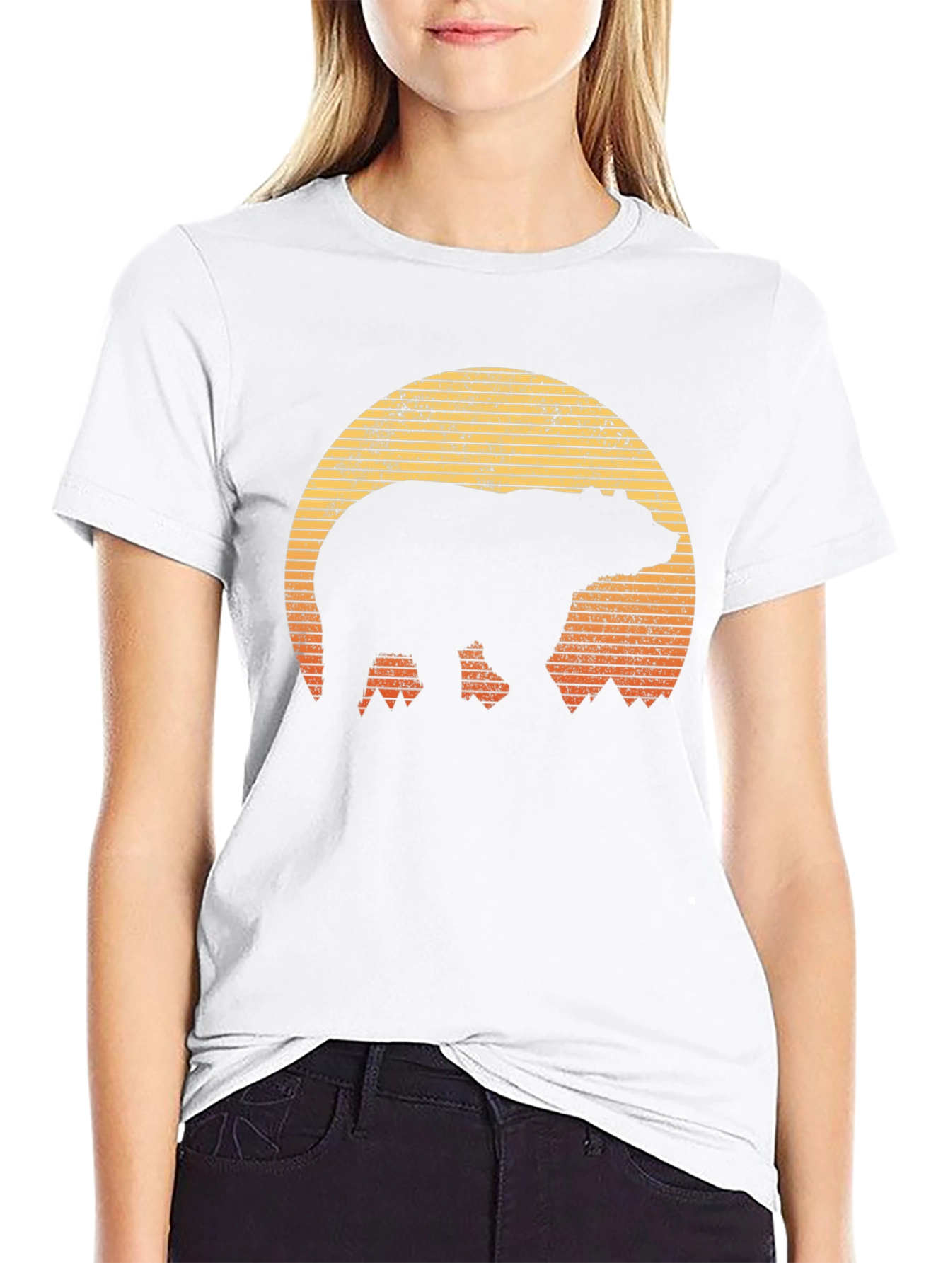 Bear Sunset Graphic T-Shirt - Outdoor Adventure Style