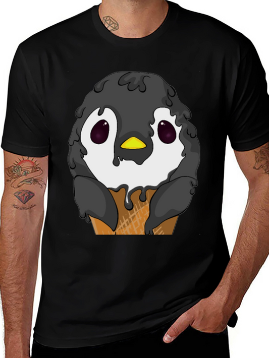 Penguin Ice Cream Cone Graphic T-Shirt