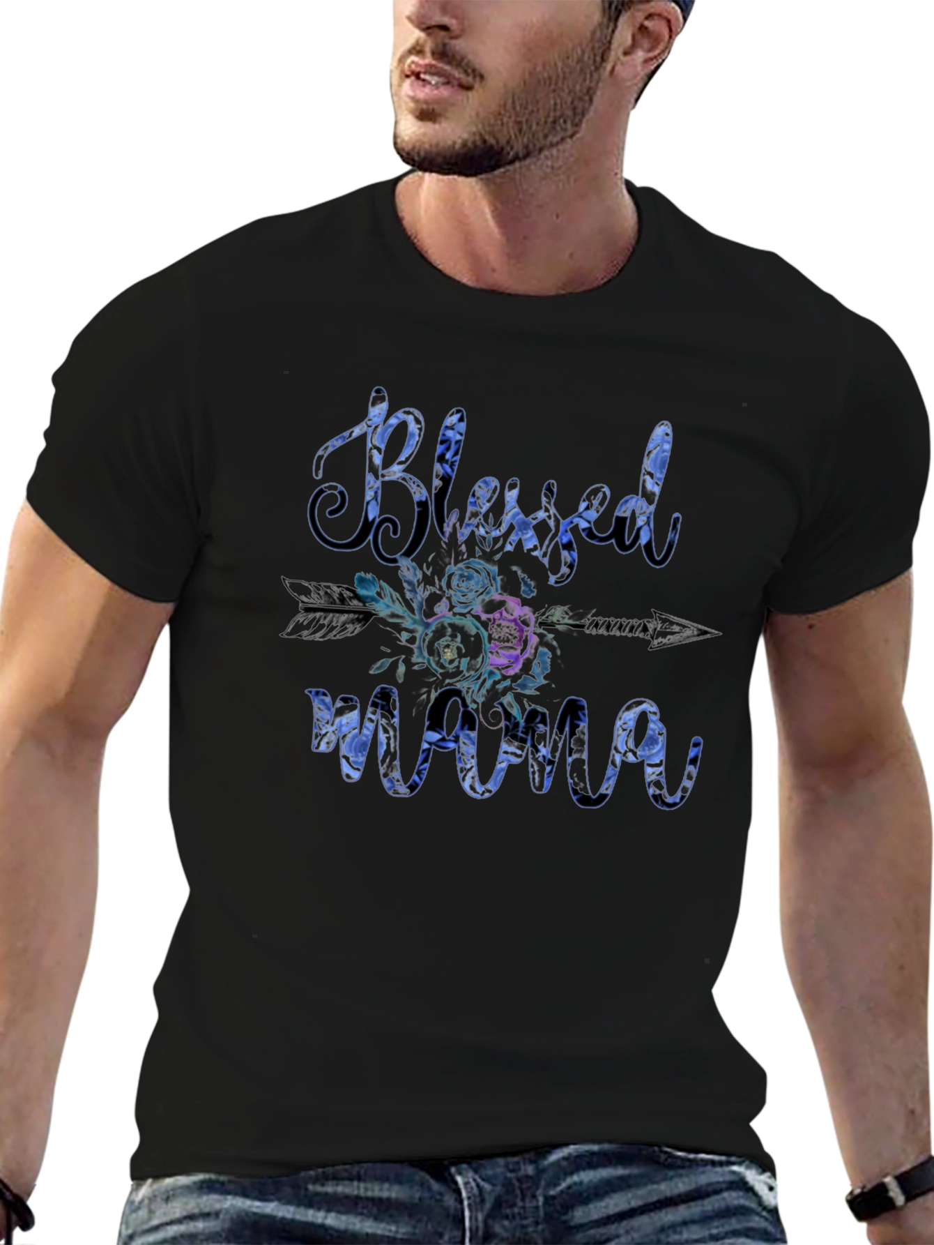 Blessed Mama Floral Graphic Tee