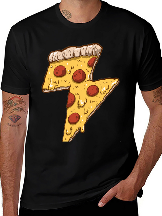 Pizza Lightning Bolt Graphic Tee