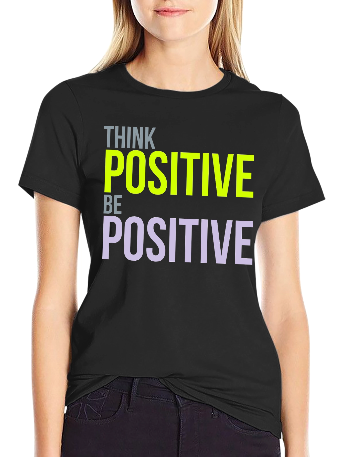 Think Positive Graphic T-Shirt - Inspiring Design