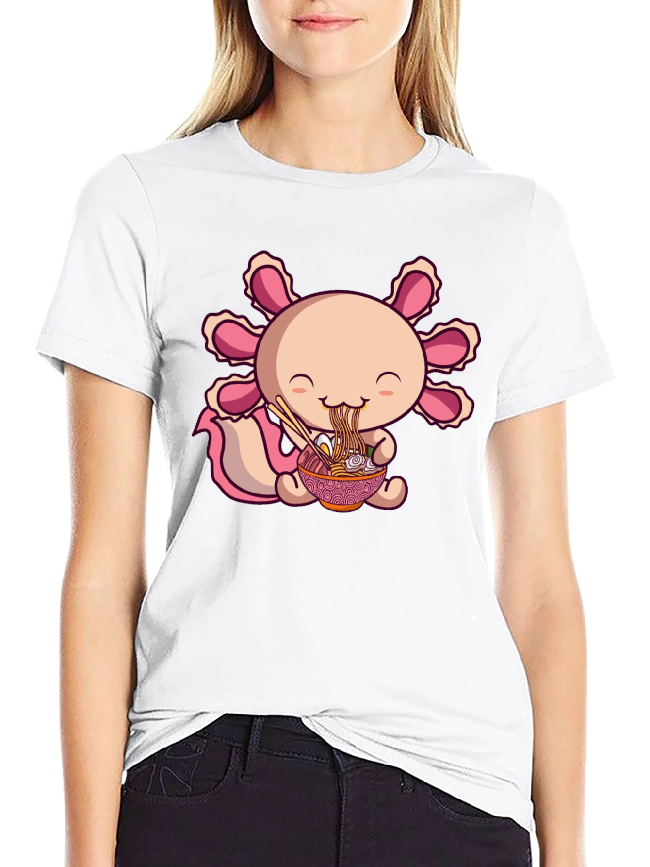 Axolotl Ramen Black T-Shirt