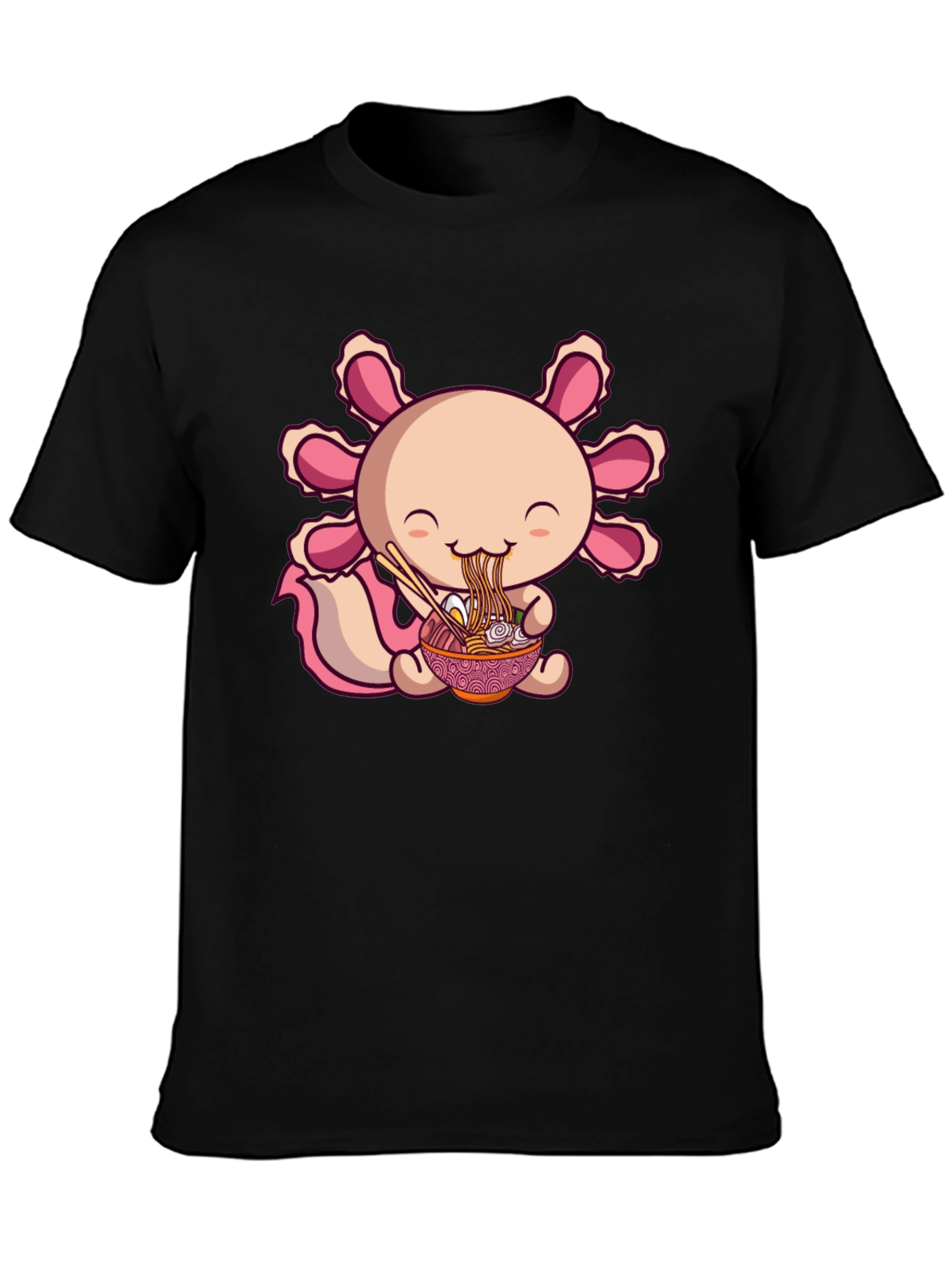Axolotl Ramen Black T-Shirt