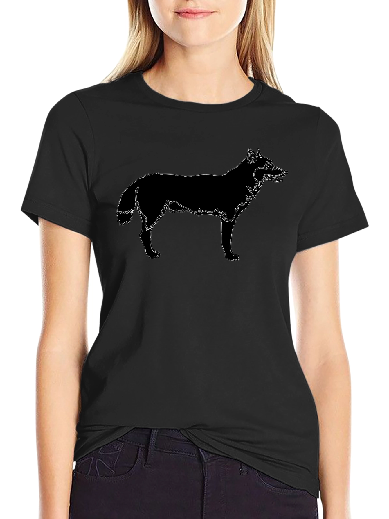 Black Wolf Graphic Tee - Modern Style