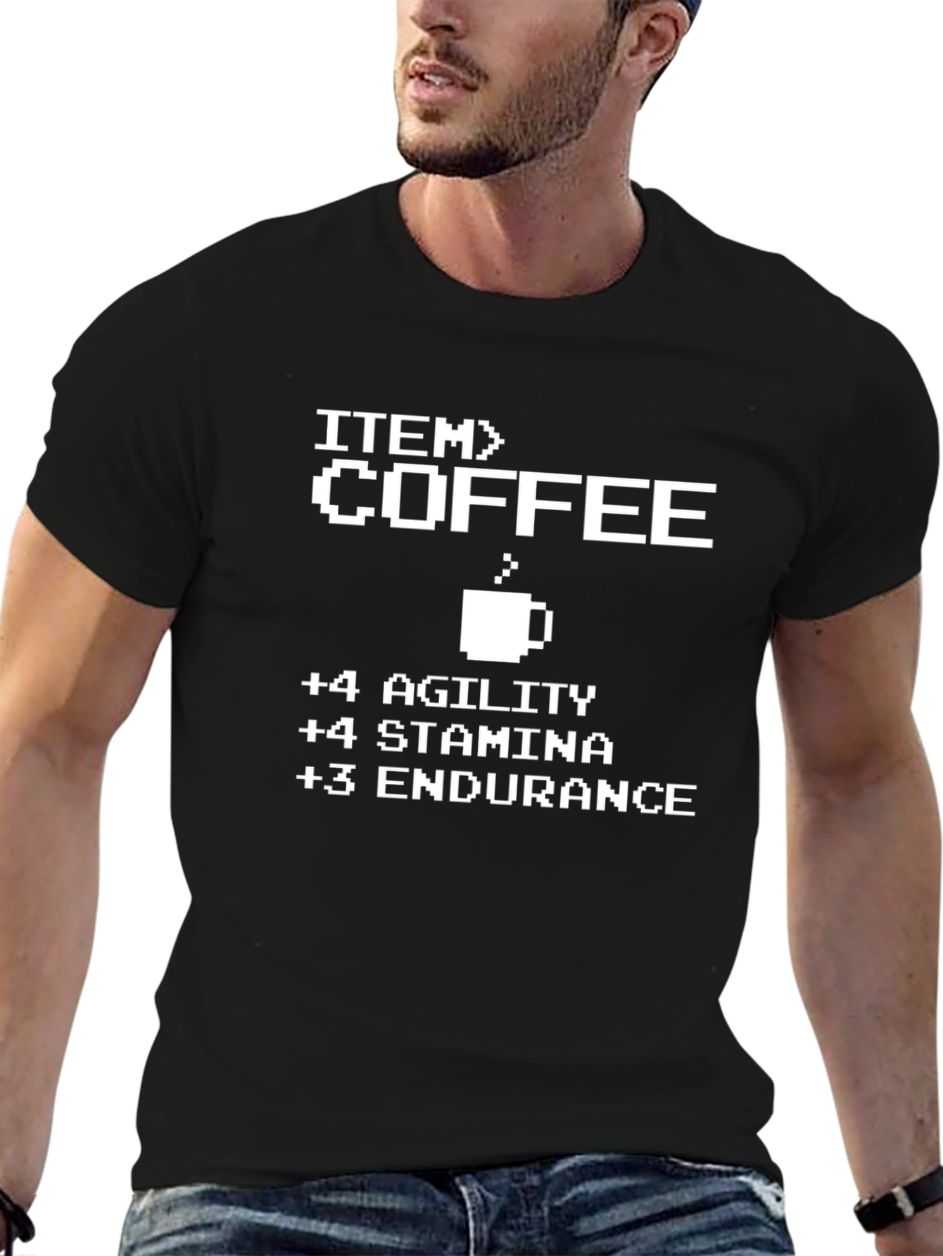 Coffee Gamer T-Shirt Agility Stamina Endurance