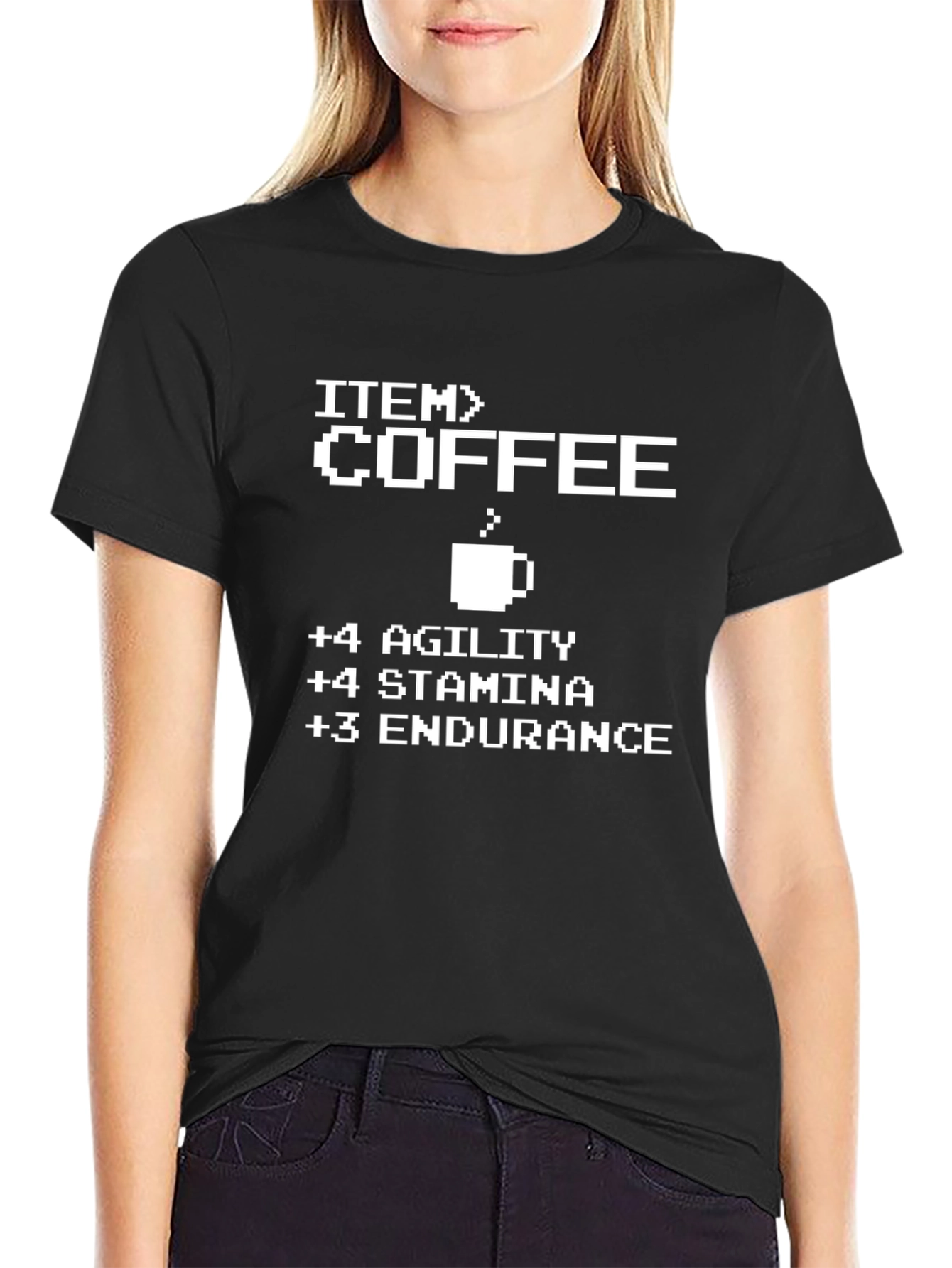 Coffee Gamer T-Shirt Agility Stamina Endurance