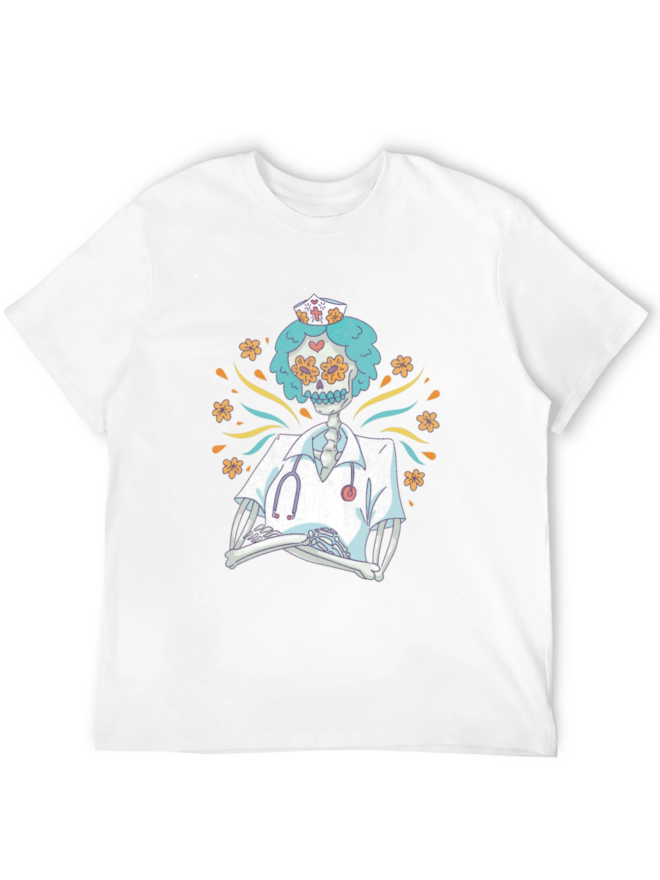 Day of the Dead Nurse Graphic Tee