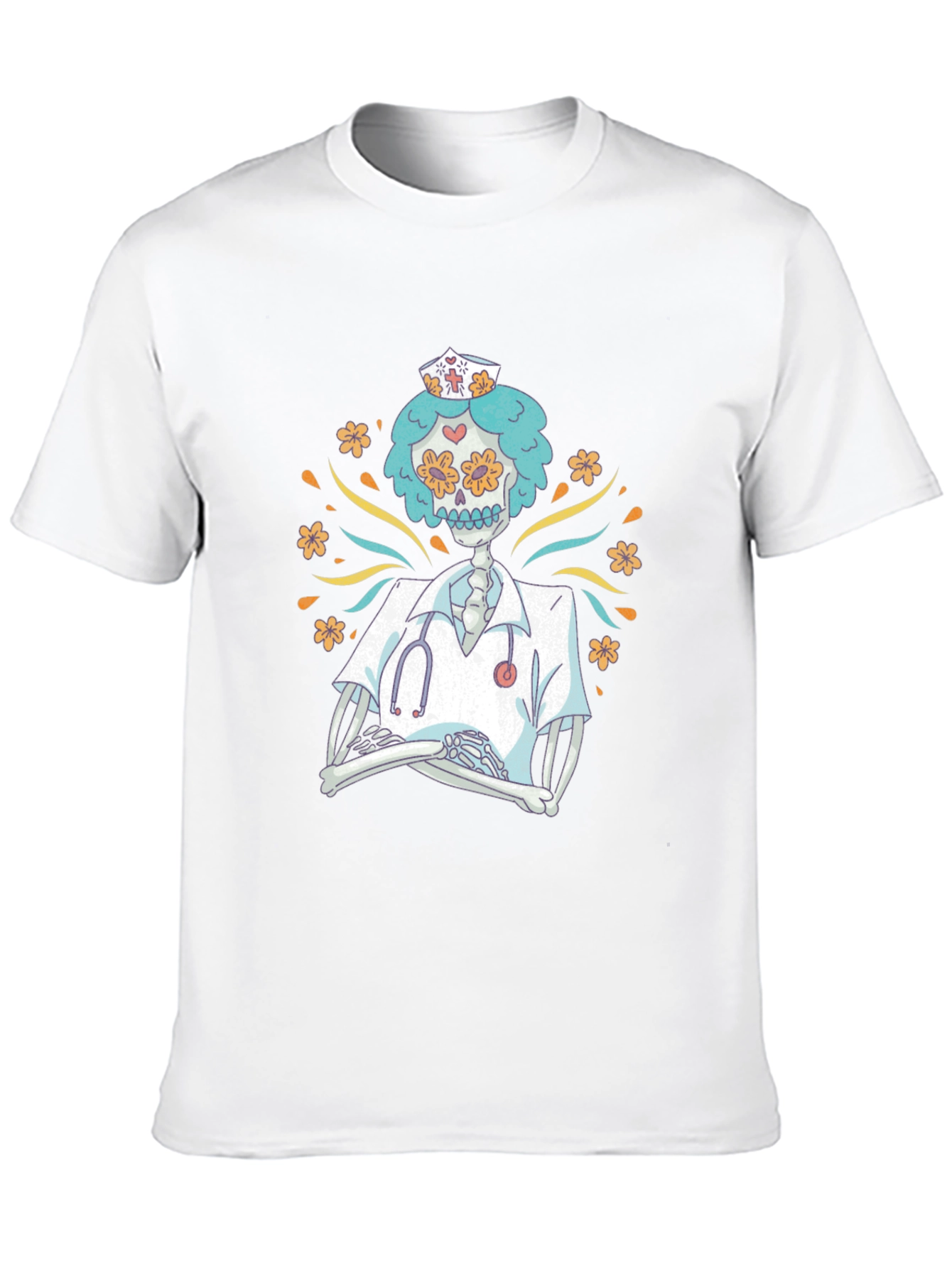 Day of the Dead Nurse Graphic Tee