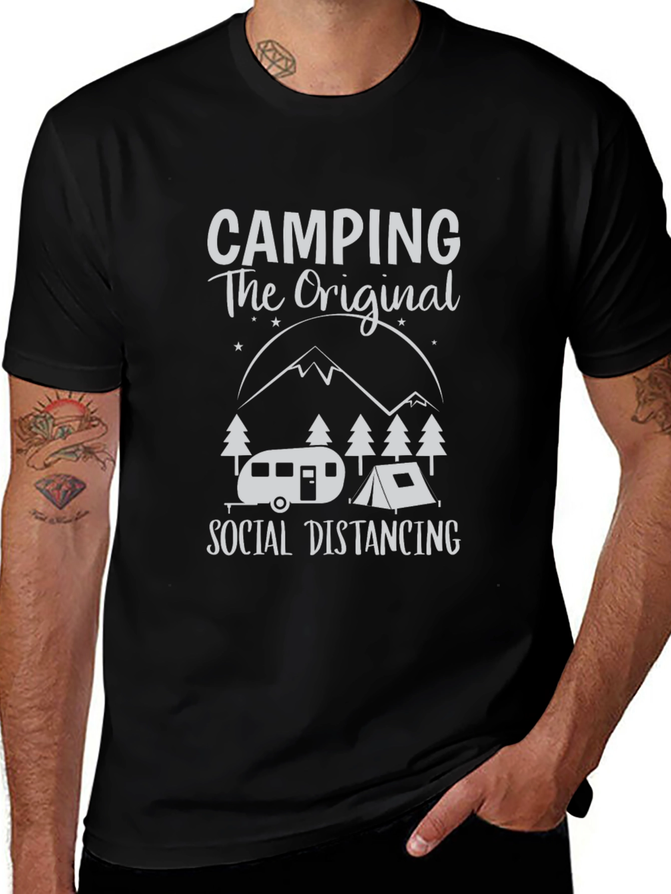 Camping The Original Social Distancing T-Shirt