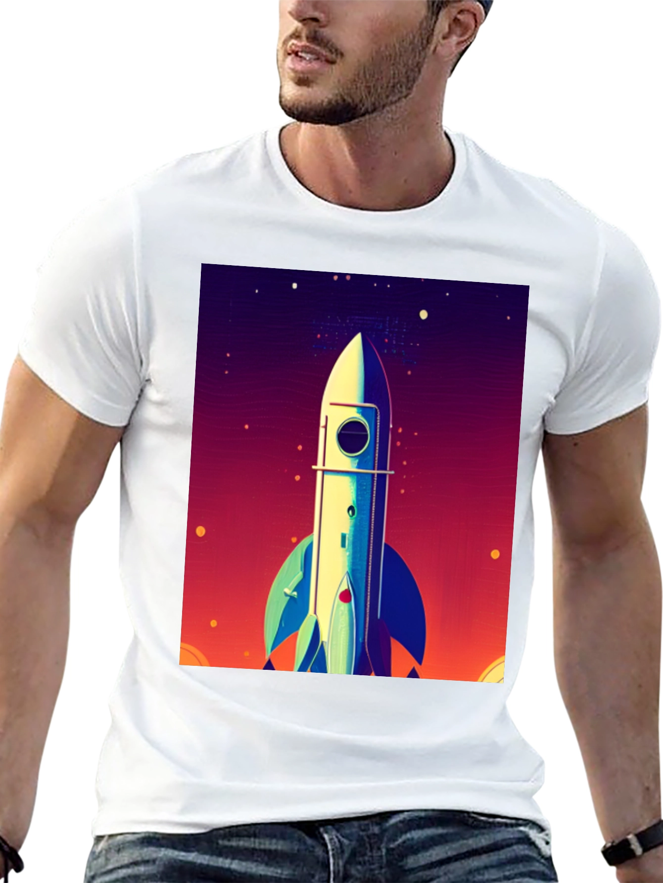 Rocket Launch Graphic Tee - Space Adventure Shirt