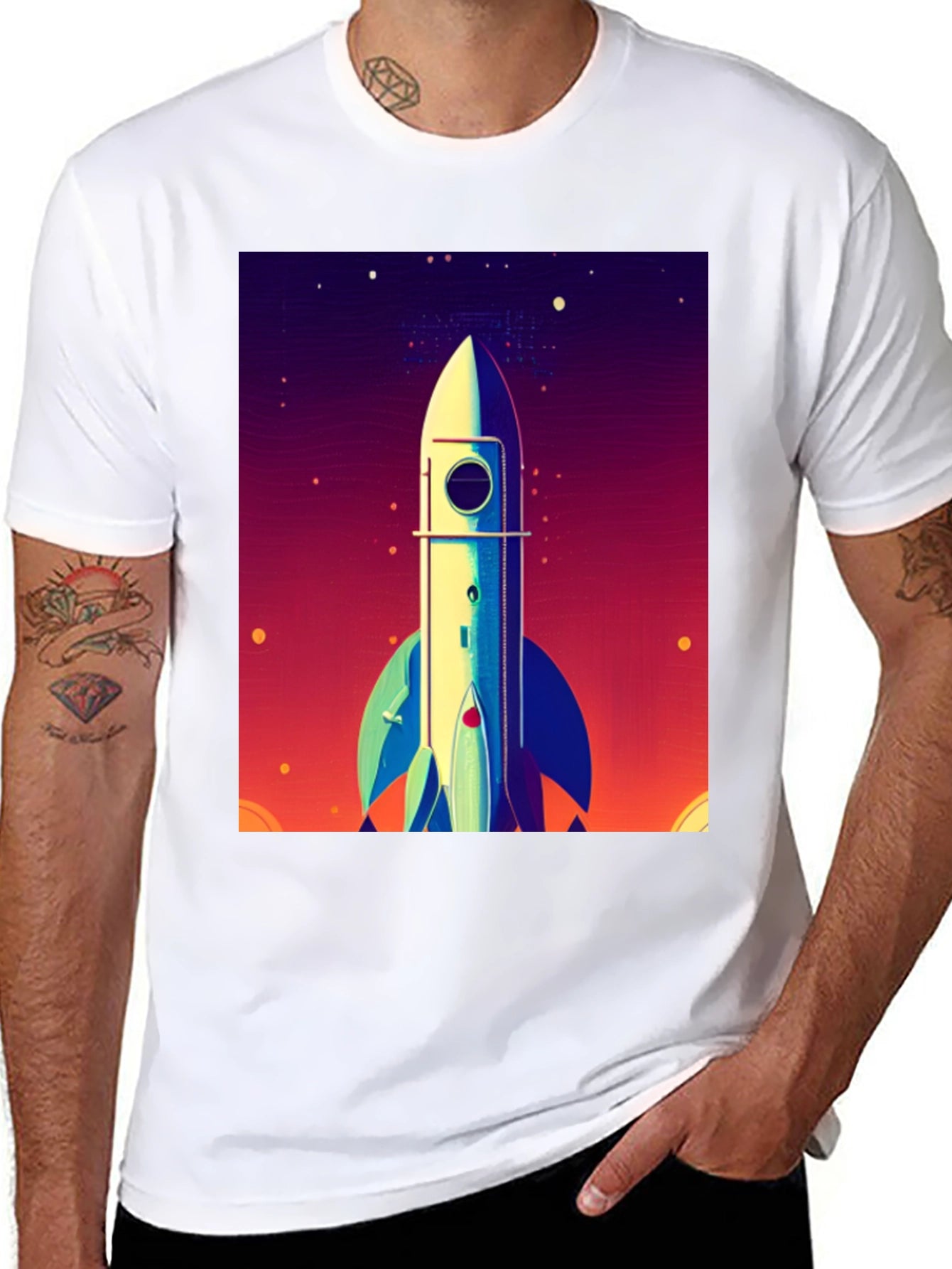 Rocket Launch Graphic Tee - Space Adventure Shirt