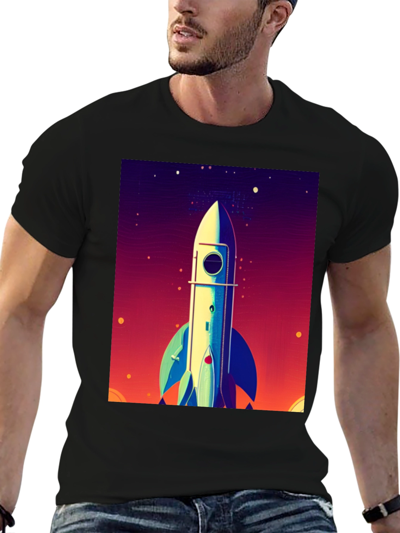 Rocket Launch Graphic Tee - Space Adventure Shirt