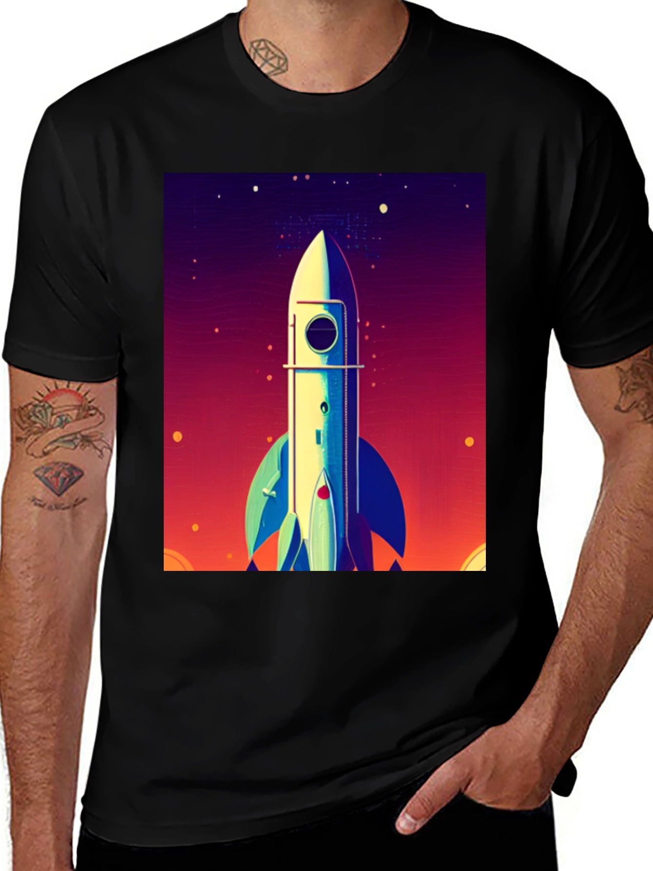 Rocket Launch Graphic Tee - Space Adventure Shirt