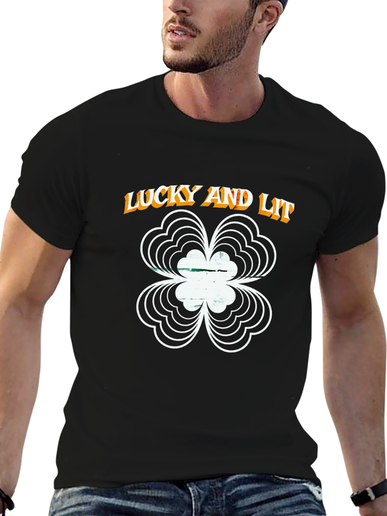 Lucky and Lit Clover Graphic Tee
