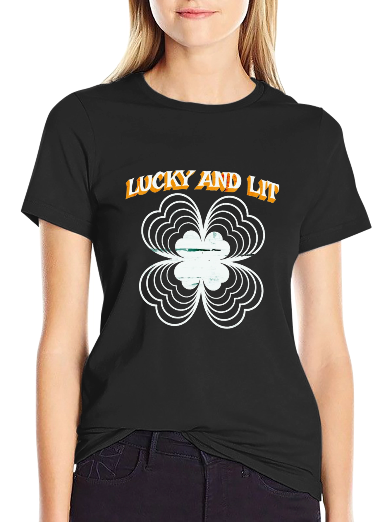 Lucky and Lit Clover Graphic Tee