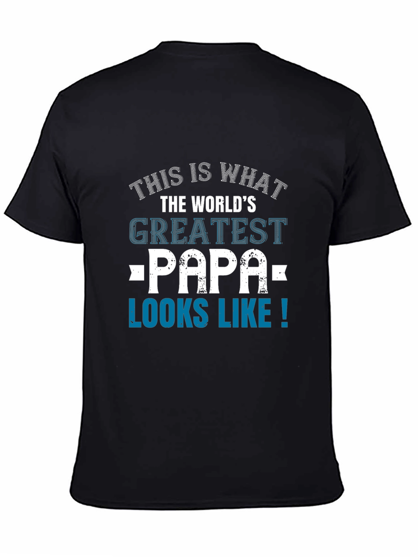 Worlds Greatest Papa Black Graphic Tee