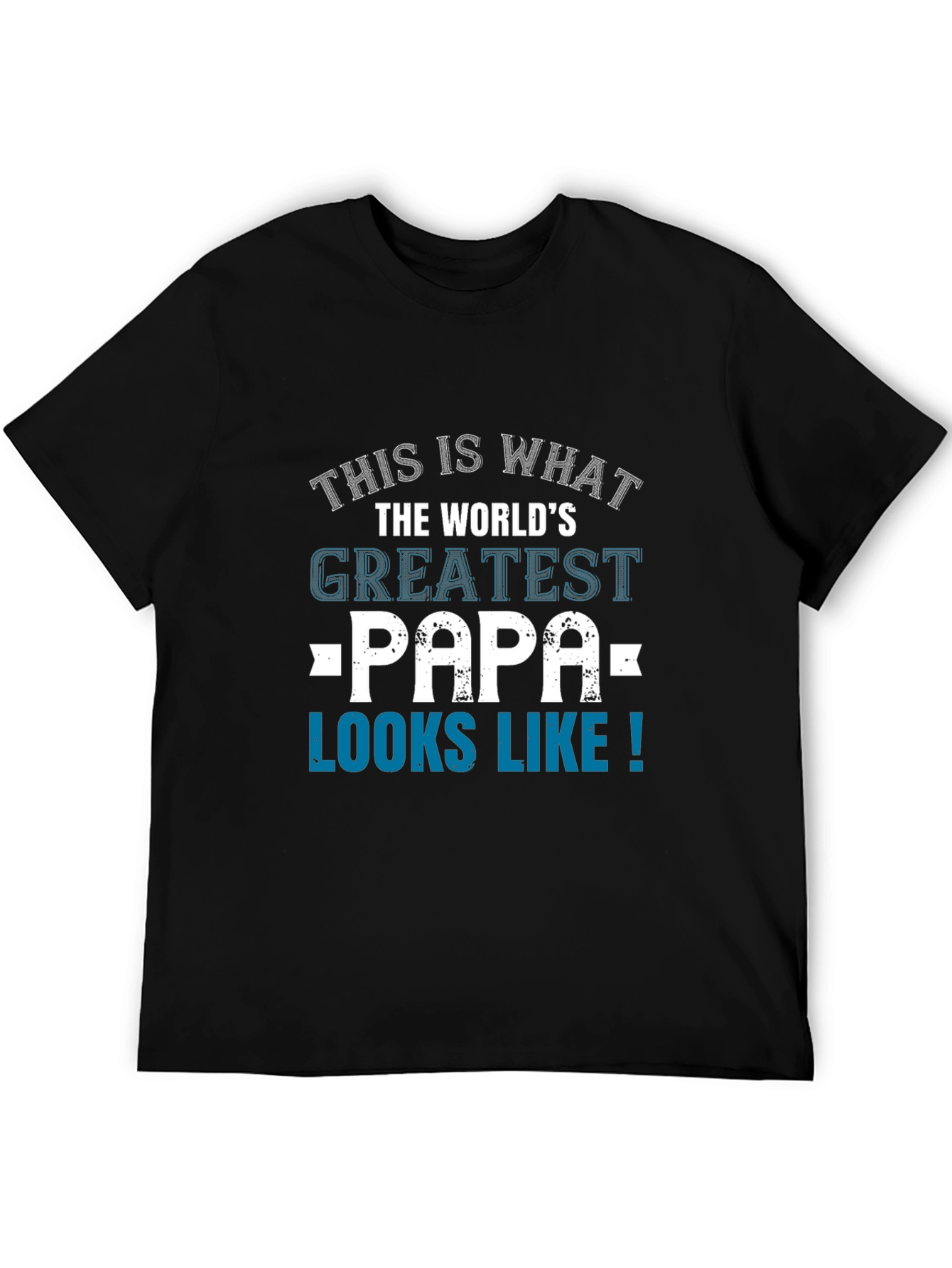 Worlds Greatest Papa Black Graphic Tee