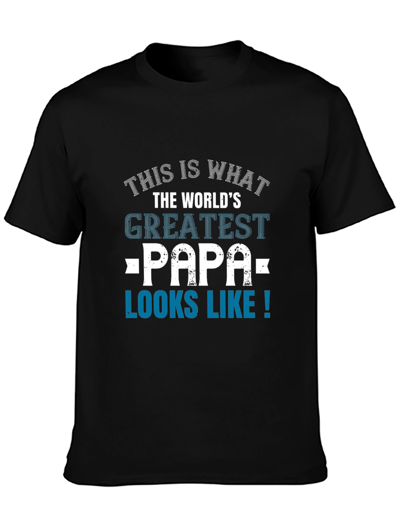 Worlds Greatest Papa Black Graphic Tee