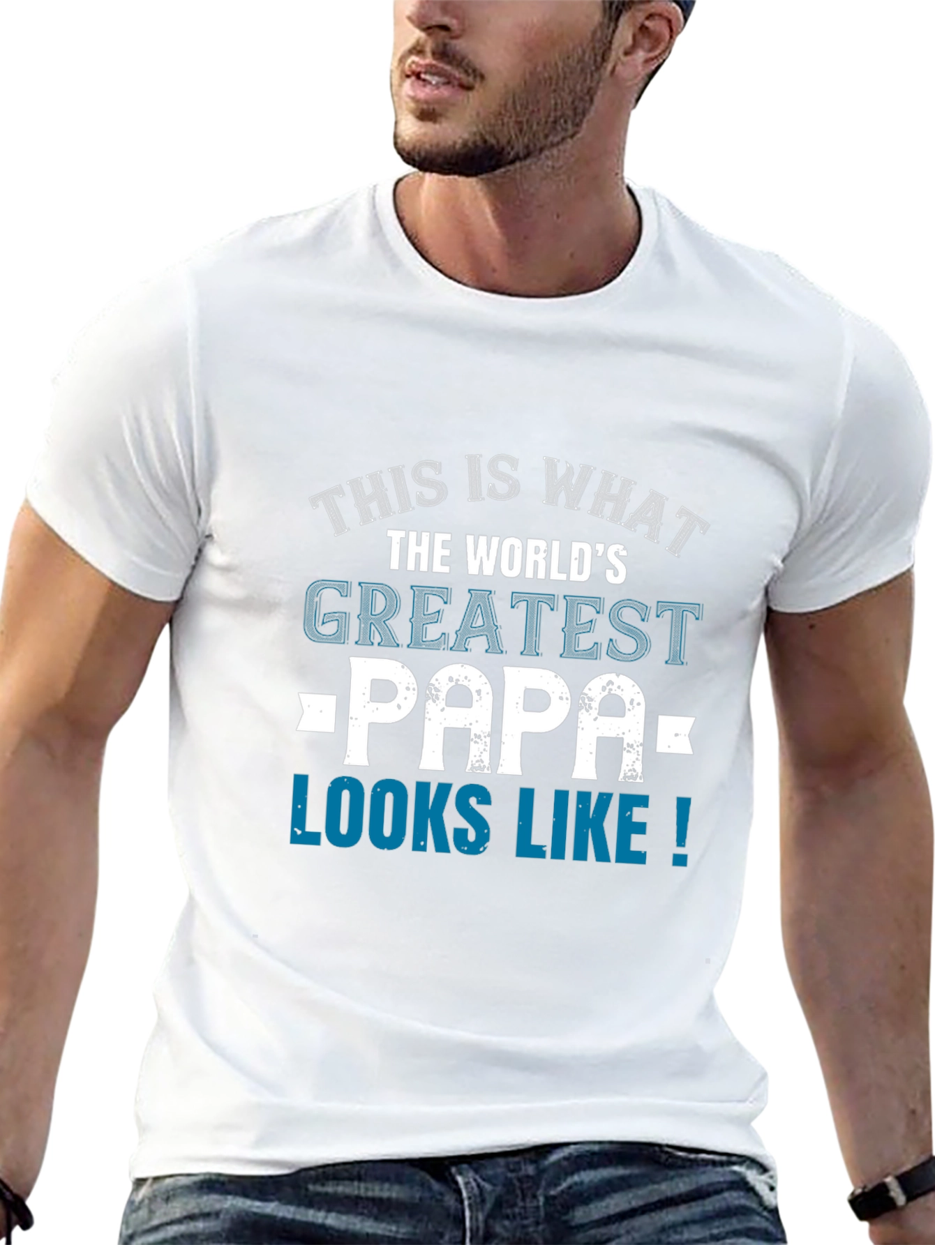Worlds Greatest Papa Black Graphic Tee