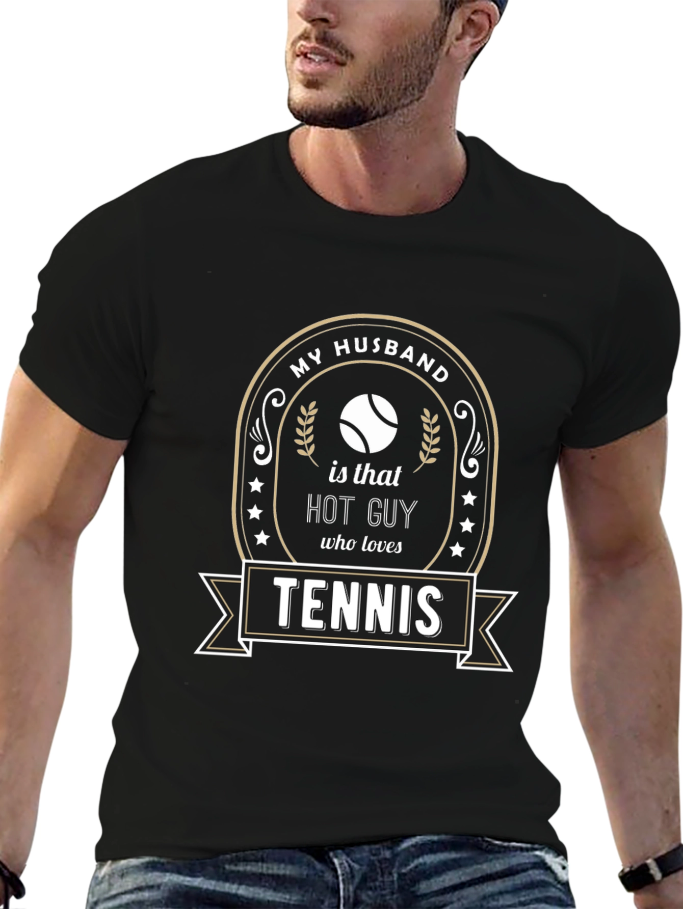 My Husband Tennis Lover Funny Graphic T-Shirt