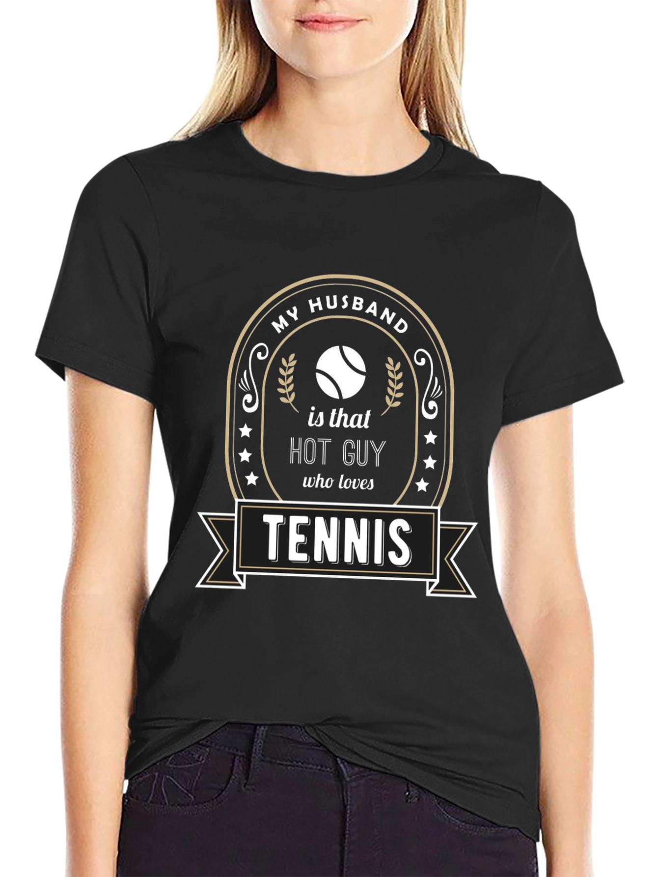 My Husband Tennis Lover Funny Graphic T-Shirt