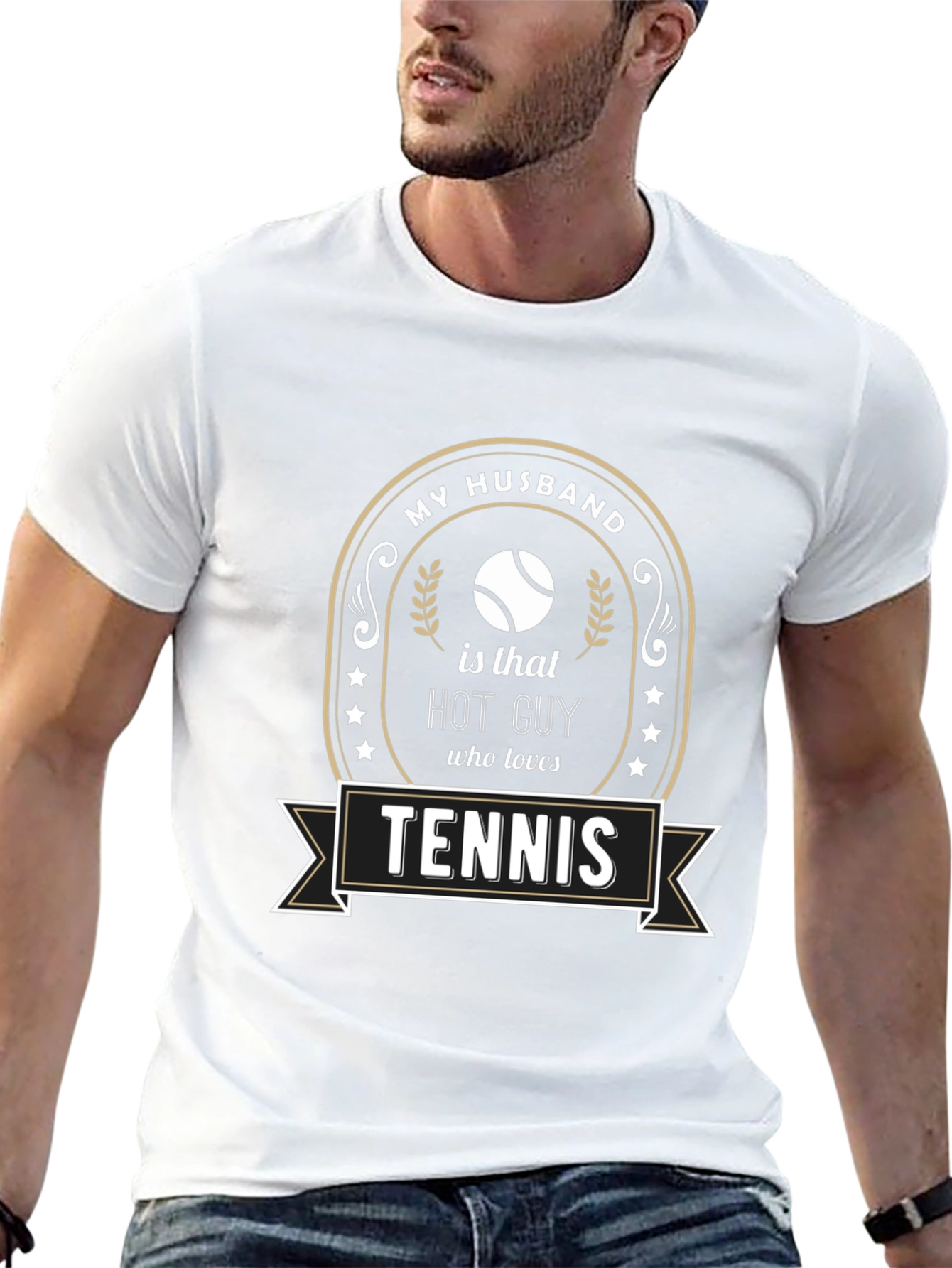 My Husband Tennis Lover Funny Graphic T-Shirt
