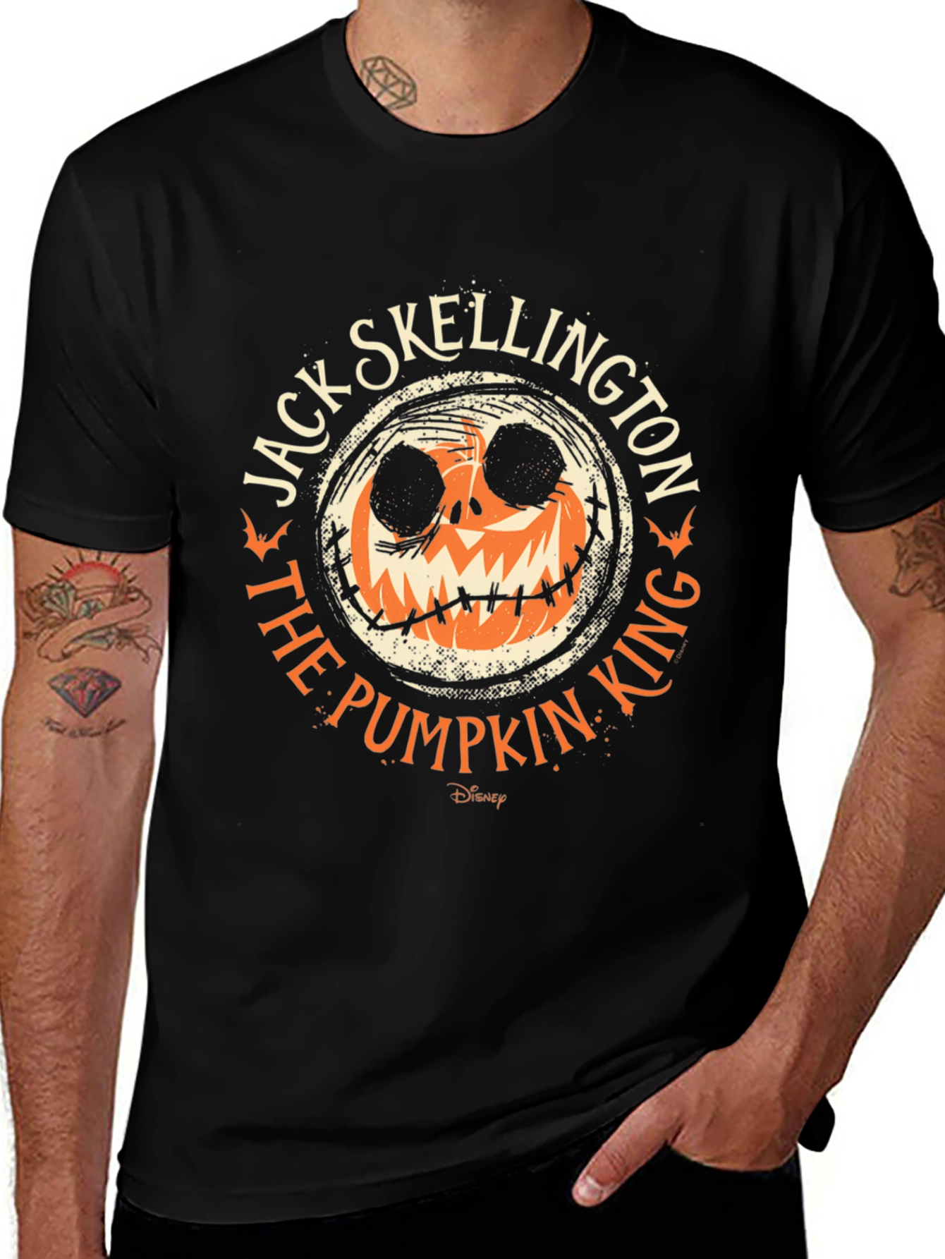Jack Skellington Pumpkin King Black T-Shirt