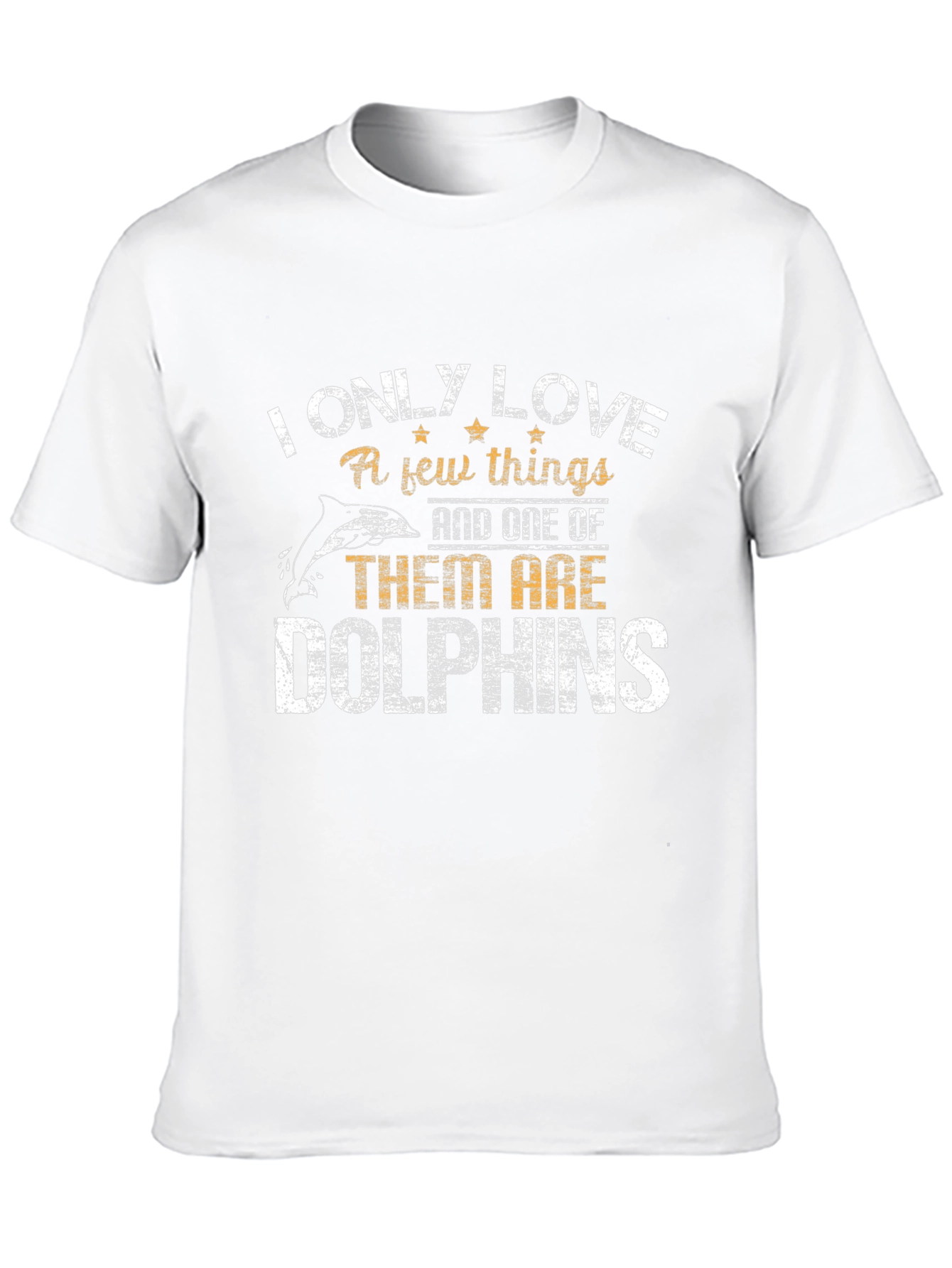 I Love Dolphins Black Graphic T-Shirt