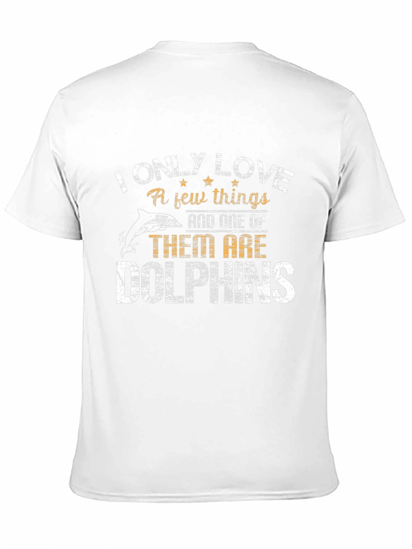 I Love Dolphins Black Graphic T-Shirt