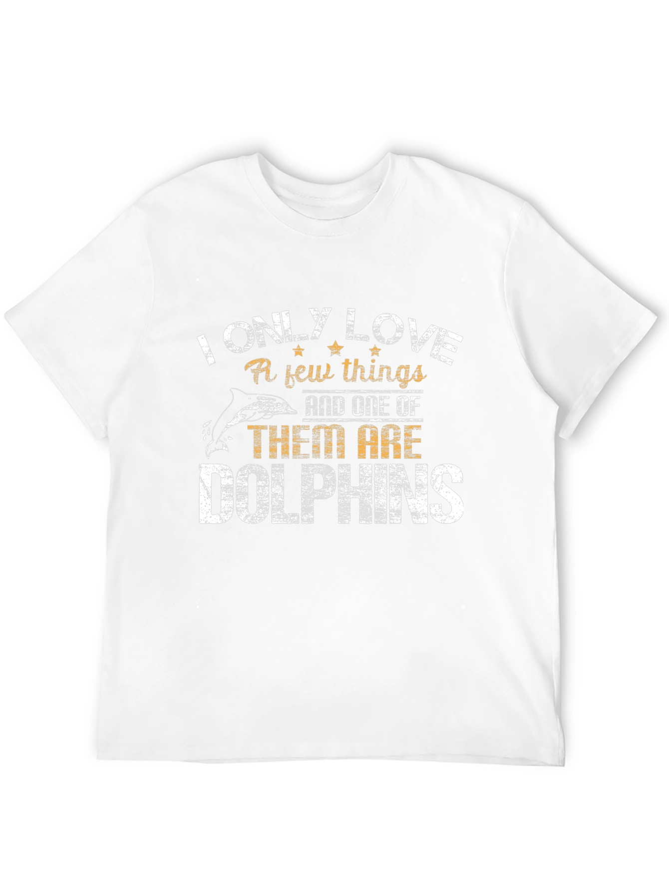 I Love Dolphins Black Graphic T-Shirt
