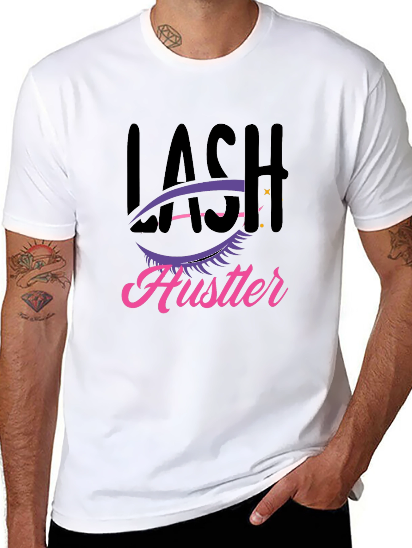 Lash Hustler Graphic Tee - Trendy Black T-Shirt