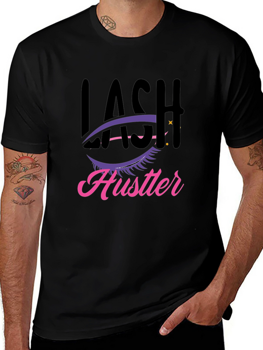 Lash Hustler Graphic Tee - Trendy Black T-Shirt