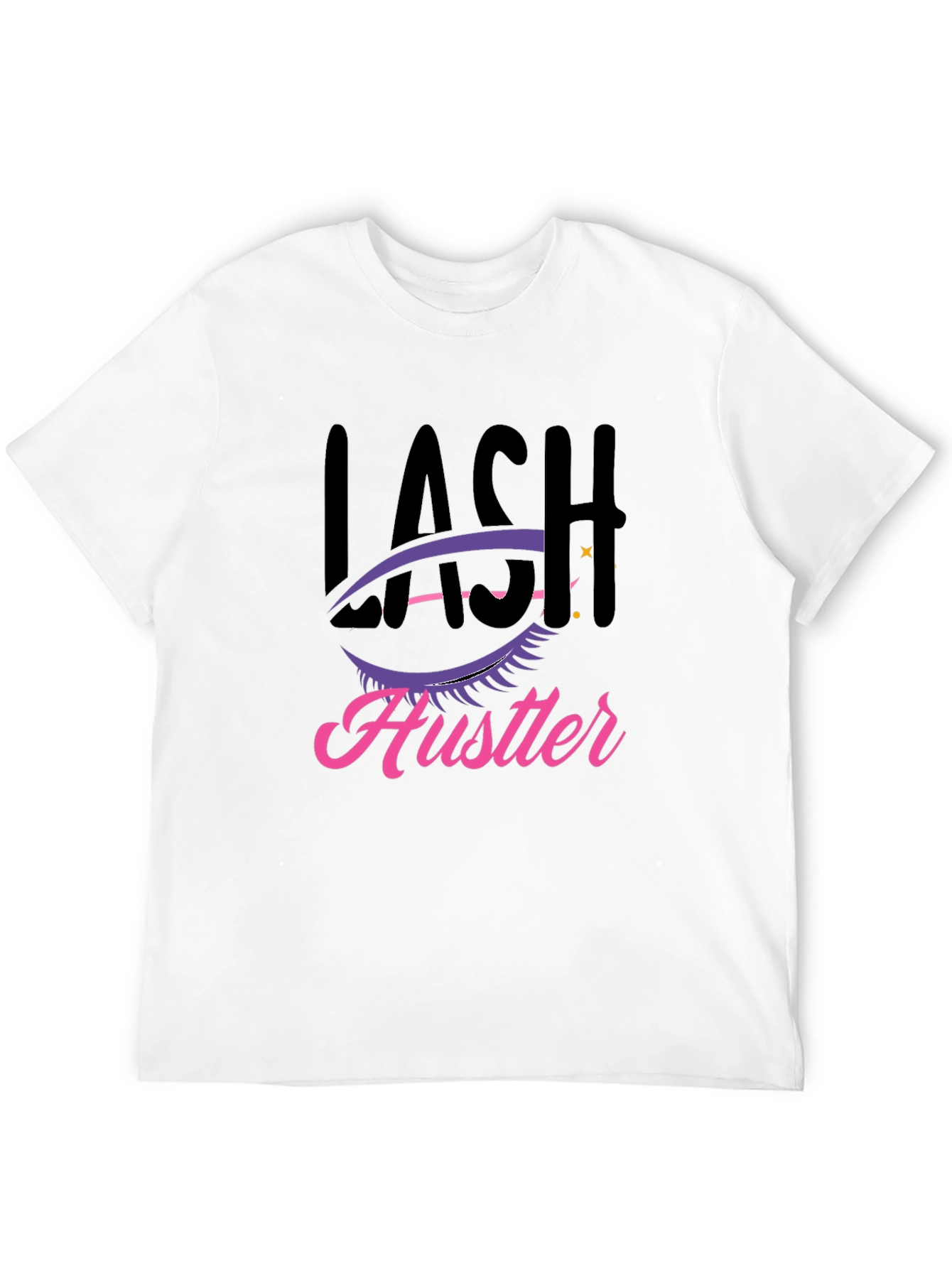 Lash Hustler Graphic Tee - Trendy Black T-Shirt