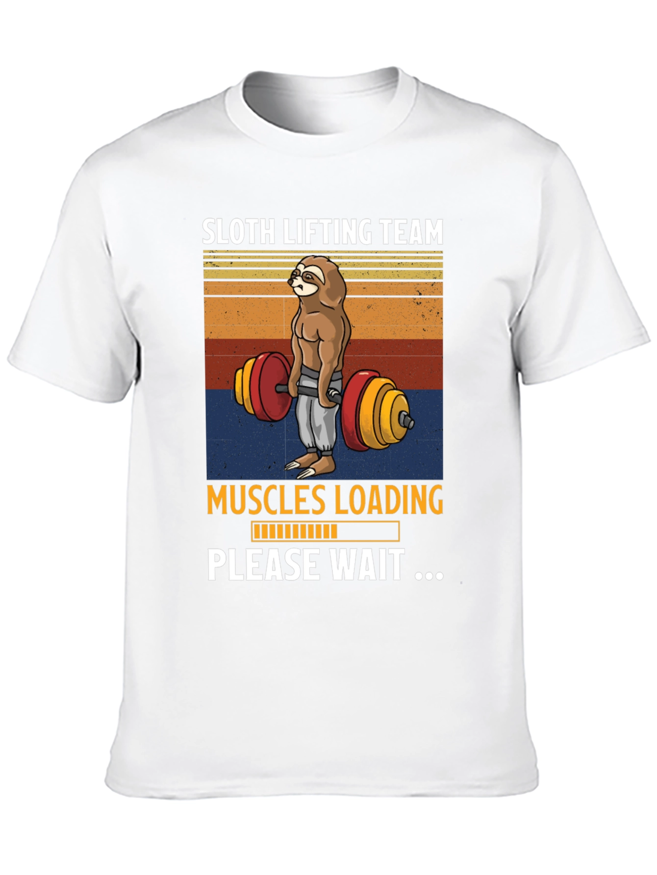 Sloth Lifting Team T-Shirt - Muscles Loading Please Wait
