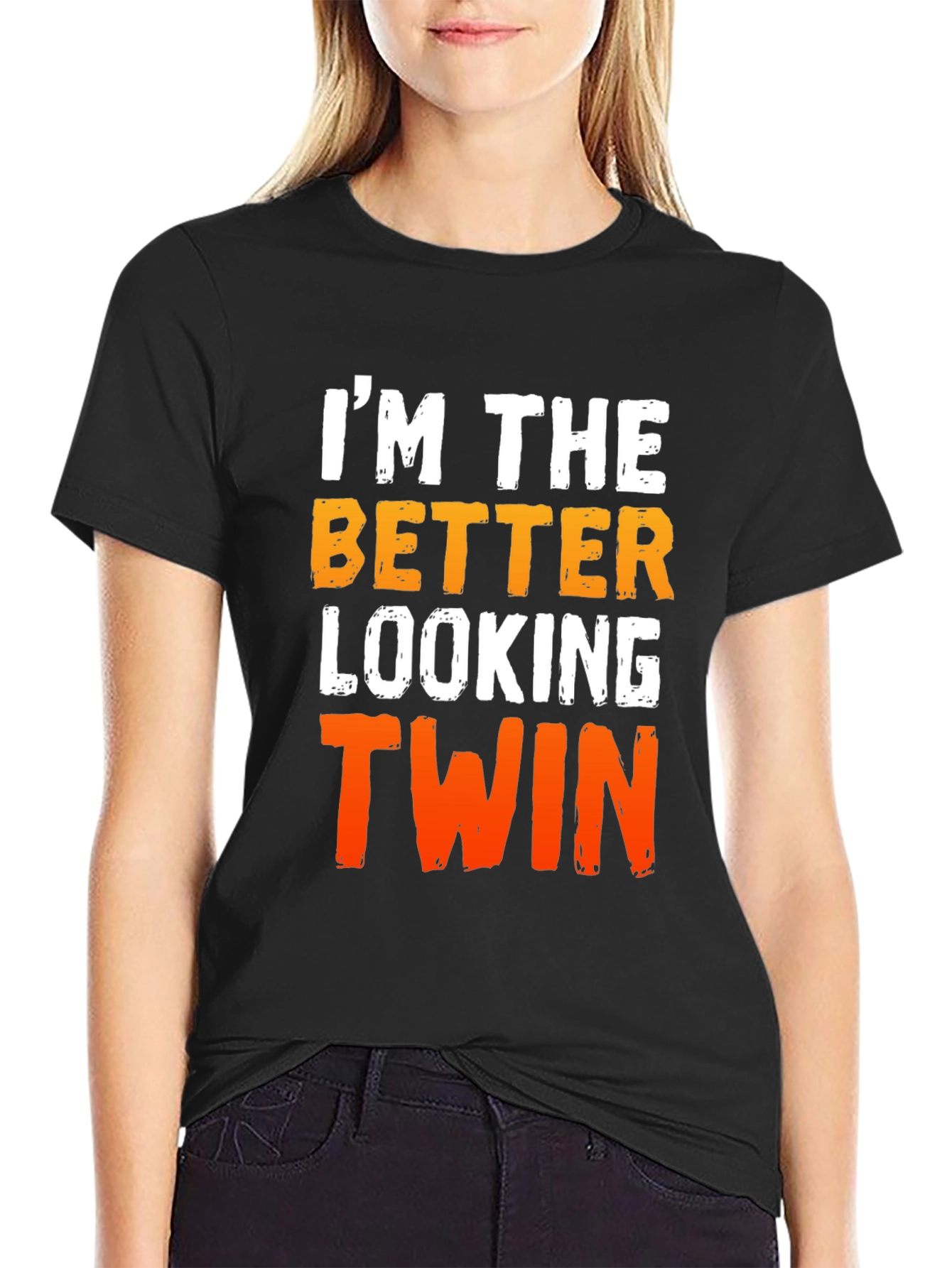 Better Looking Twin Graphic T-Shirt - Funny Sibling Tee