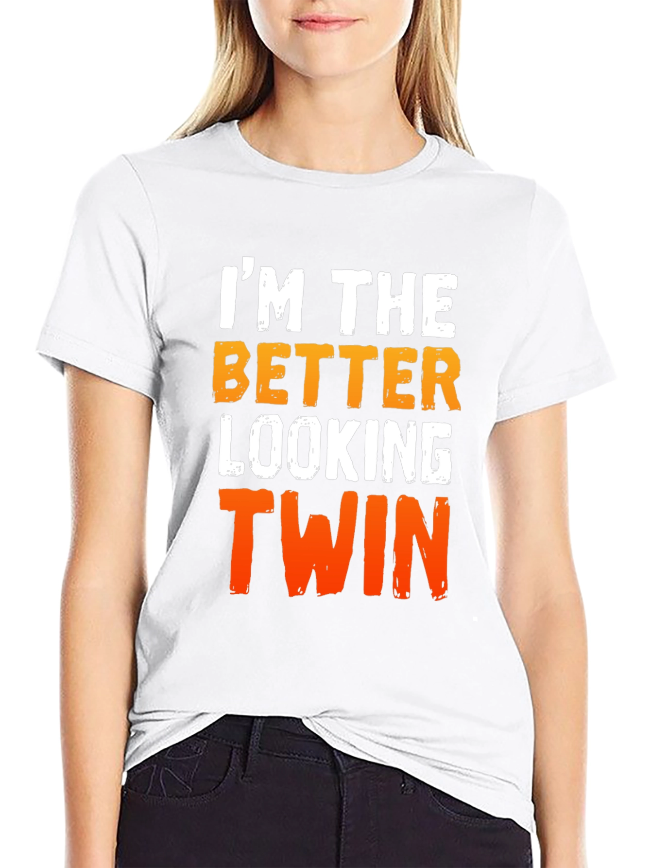 Better Looking Twin Graphic T-Shirt - Funny Sibling Tee