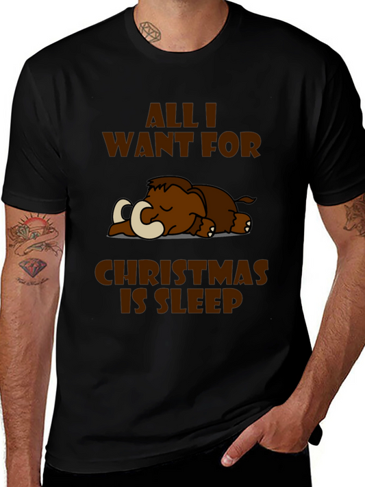 Sleepy Mammoth Christmas T-Shirt